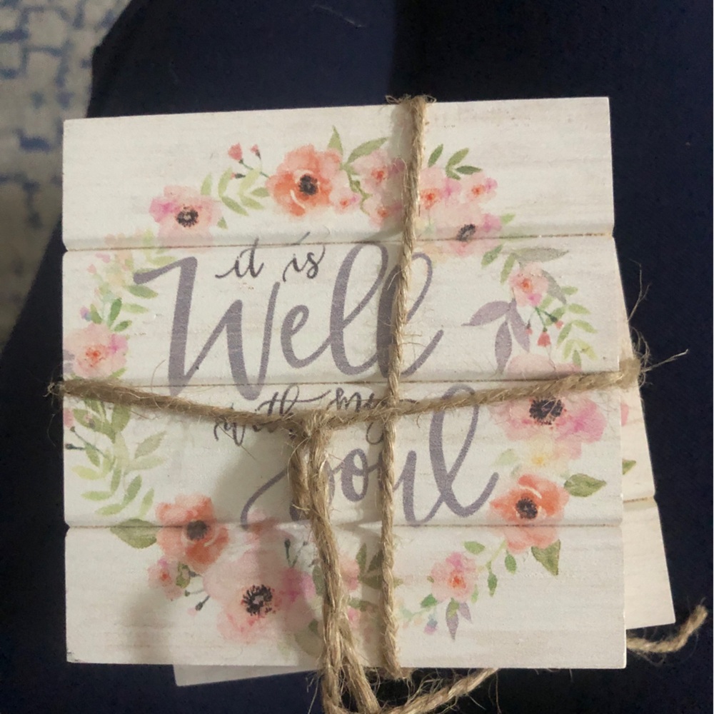 It is Well With My Soul Wood Coasters